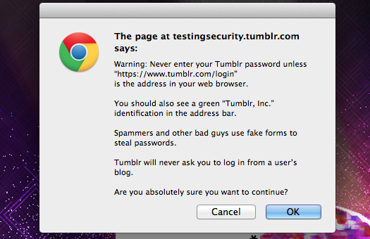Tumblr Alert